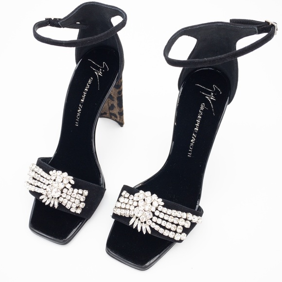 Authentic Giuseppe zanotti I70086 cam Nero sandals - Picture 1 of 16
